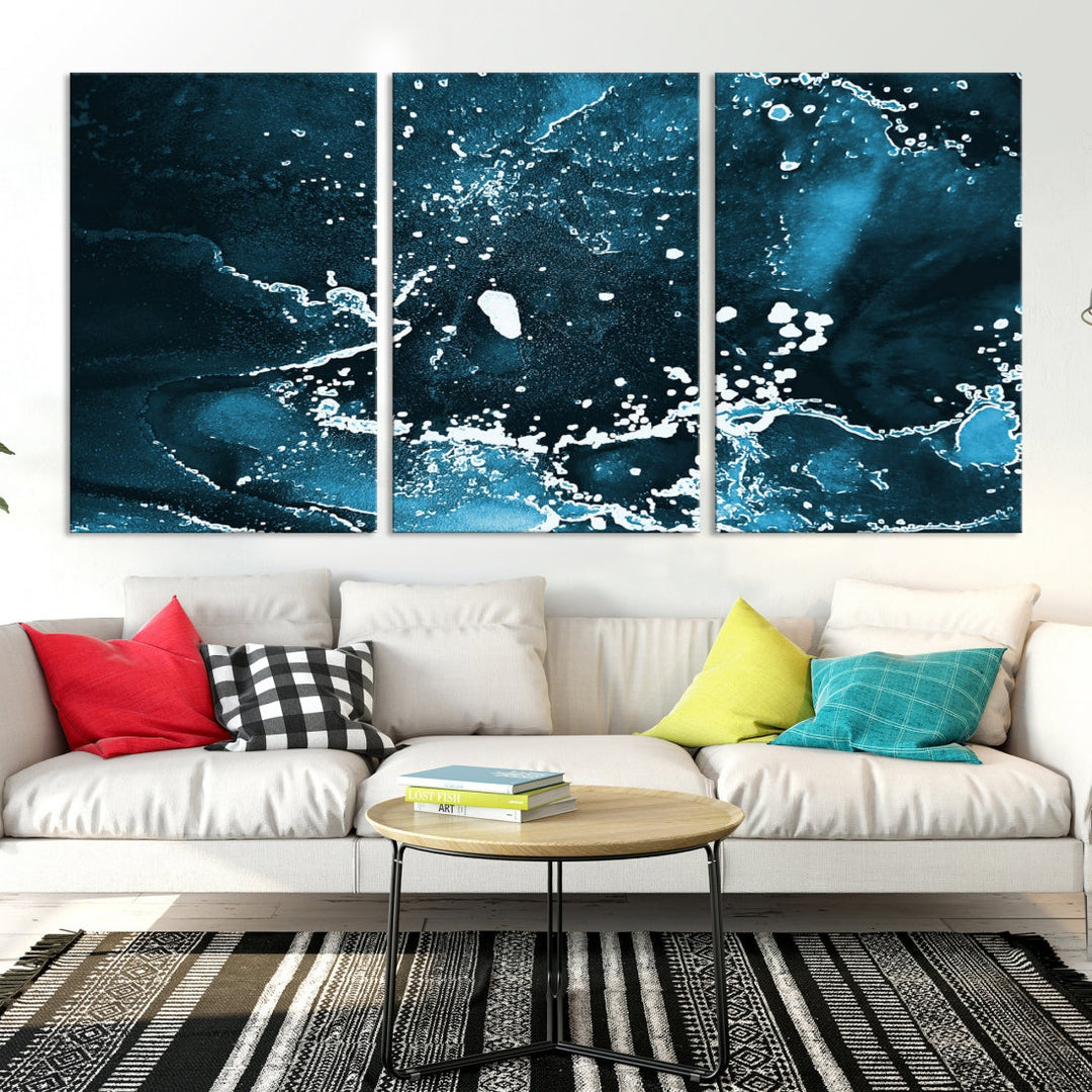 Ink Splash Modern Canvas Painting Large Wall Art Canvas Print