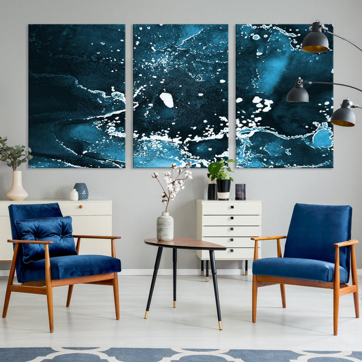 Ink Splash Modern Canvas Painting Large Wall Art Canvas Print