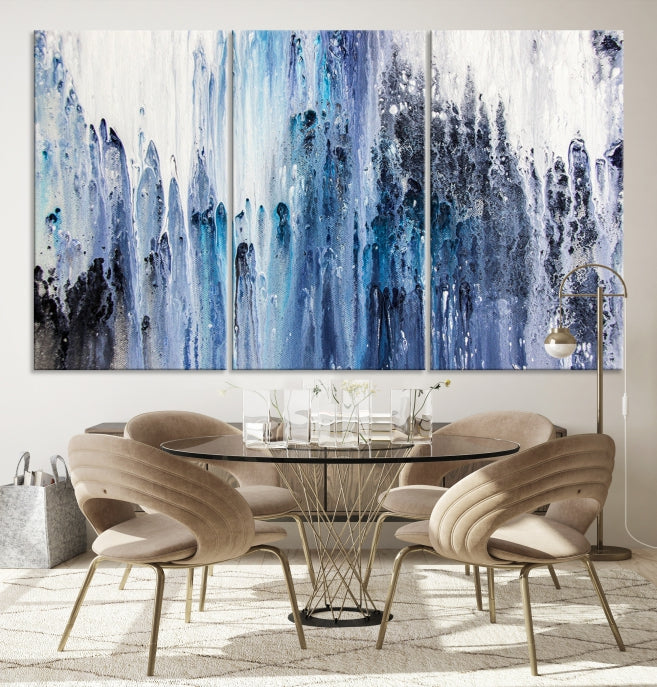 Ink Watercolor Abstract Painting on Giclee Canvas Wall Art Print