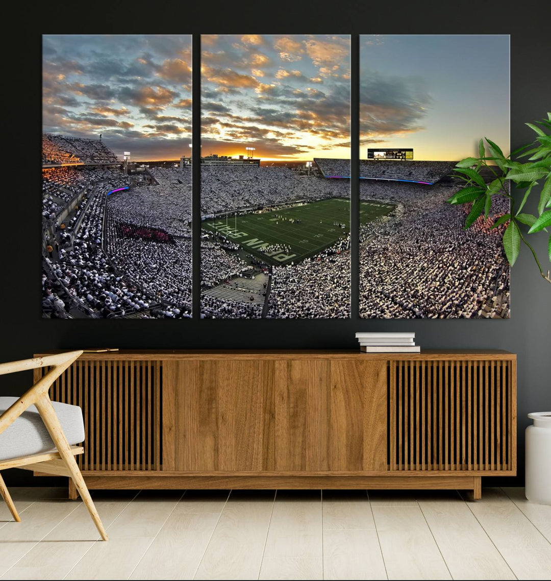 Inside Beaver Stadium Wall Art Canvas Print