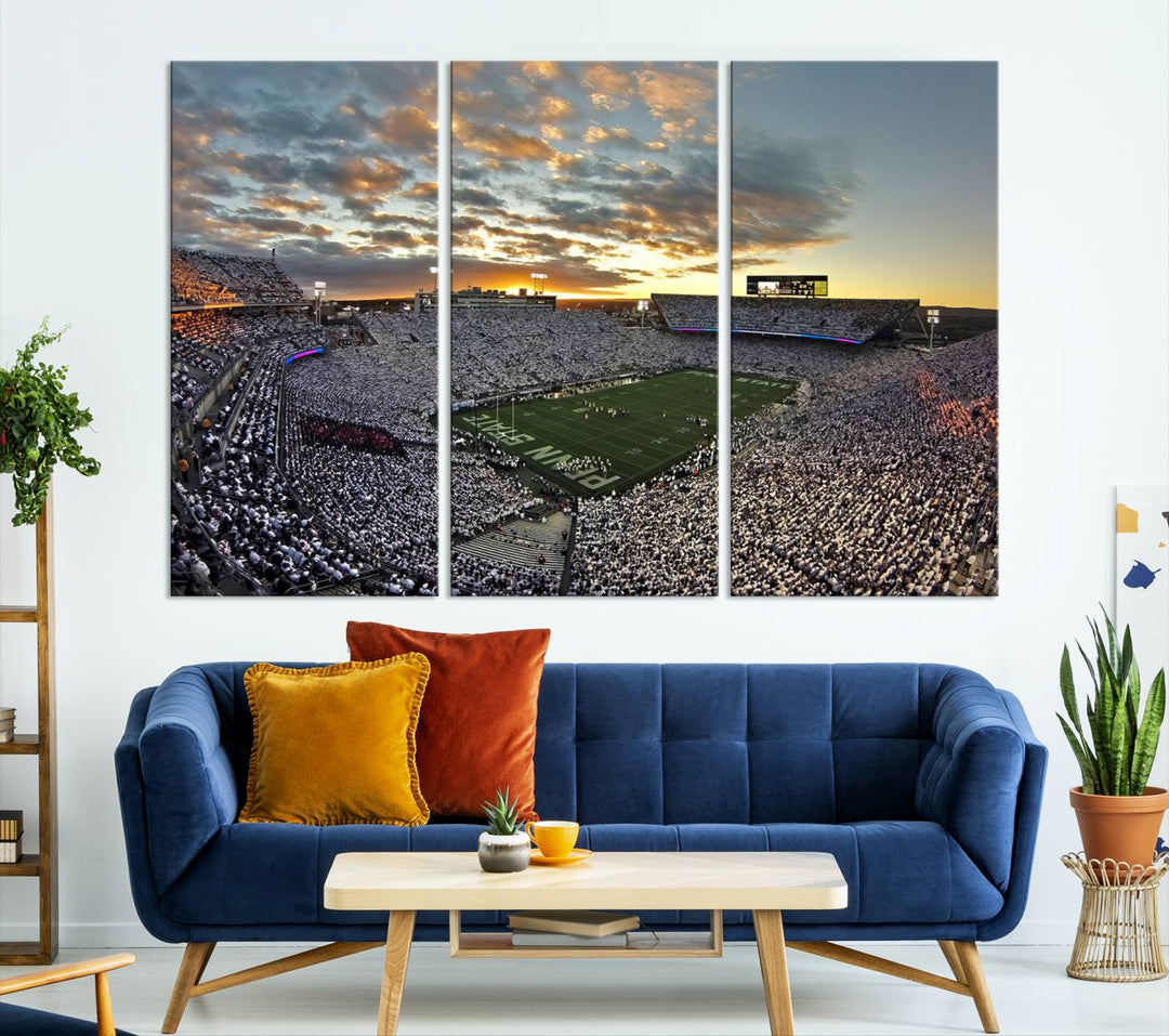 Inside Beaver Stadium Wall Art Canvas Print