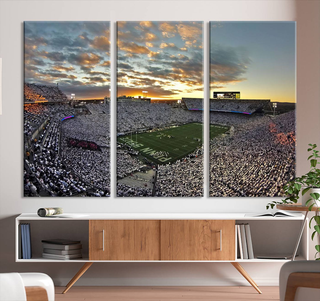 Inside Beaver Stadium Wall Art Canvas Print