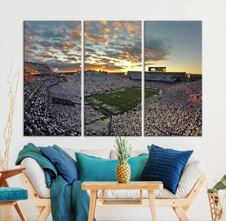 Inside Beaver Stadium Wall Art Canvas Print