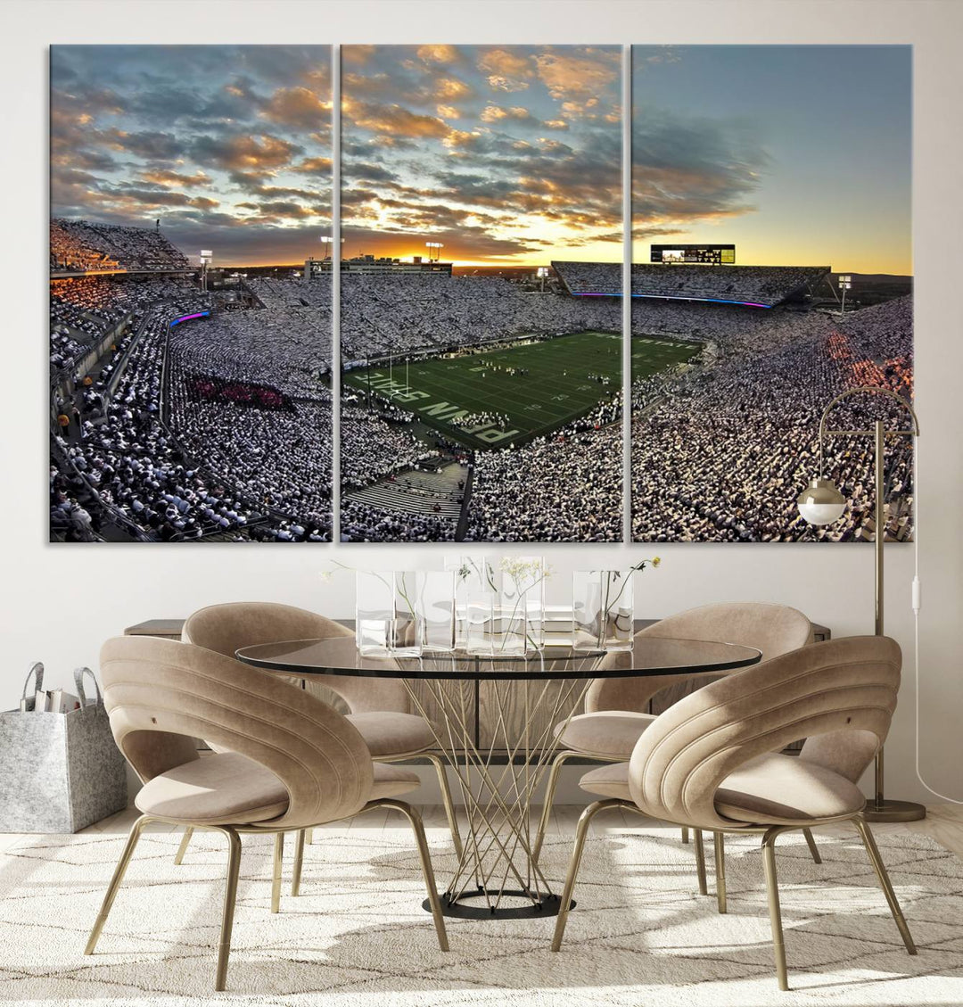 Inside Beaver Stadium Wall Art Canvas Print