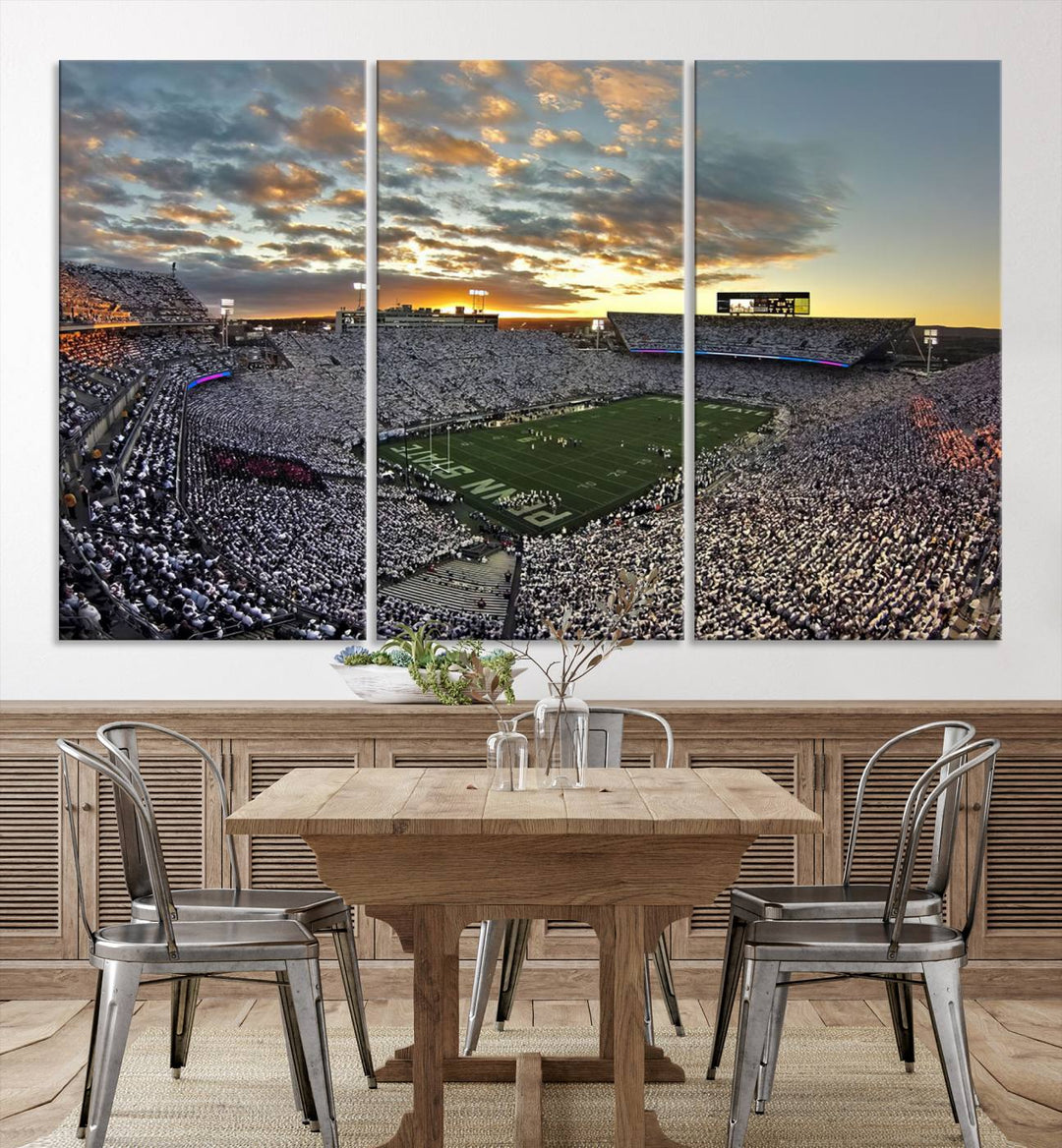 Inside Beaver Stadium Wall Art Canvas Print