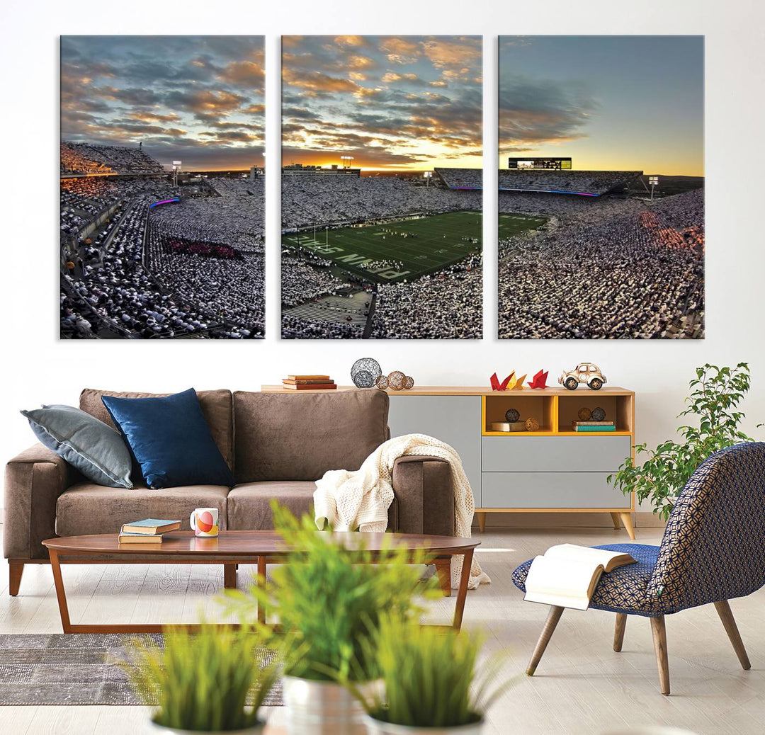 Inside Beaver Stadium Wall Art Canvas Print