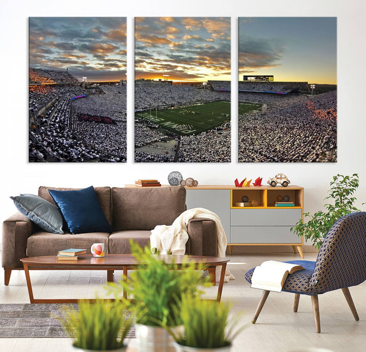 Inside Beaver Stadium Wall Art Canvas Print