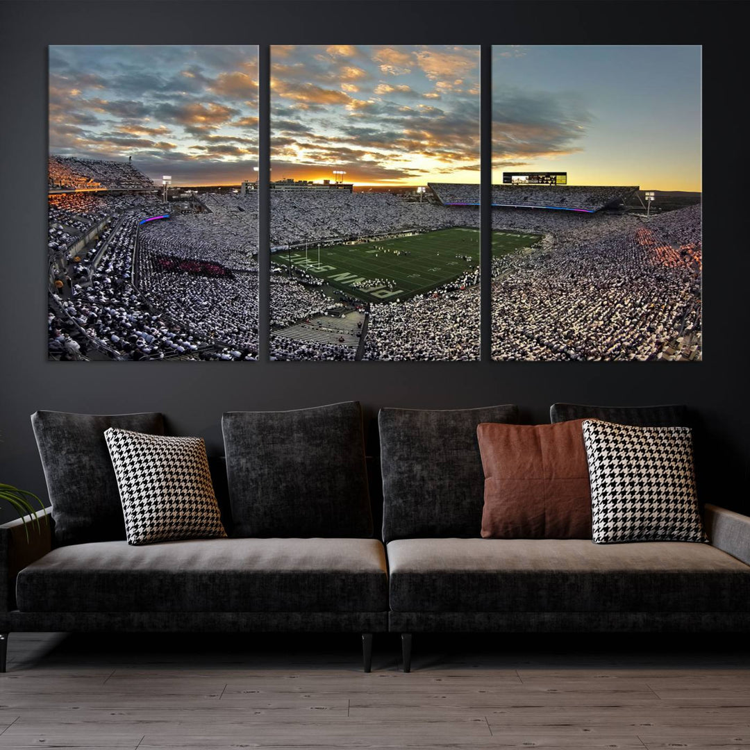 Inside Beaver Stadium Wall Art Canvas Print