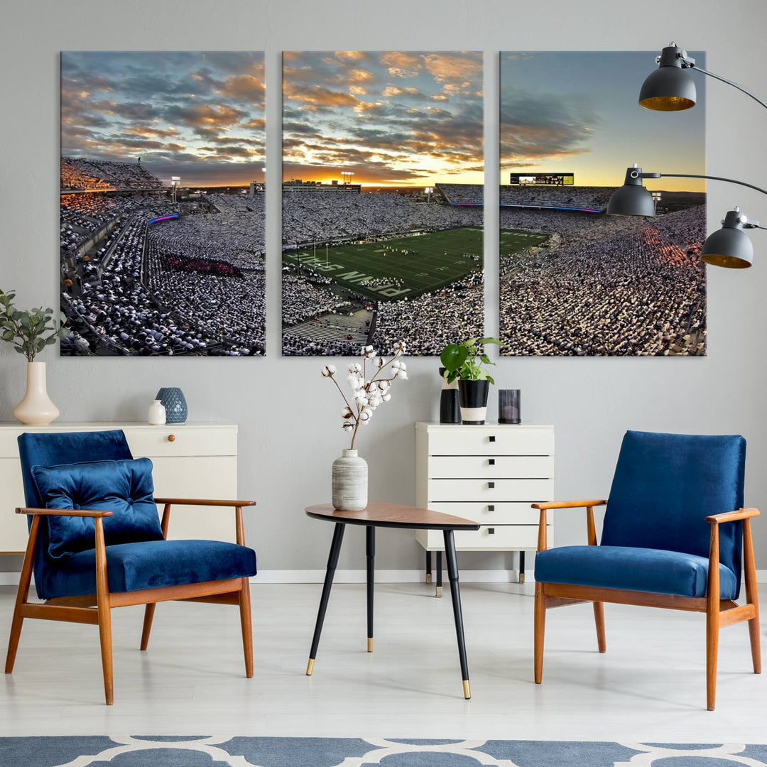 Inside Beaver Stadium Wall Art Canvas Print