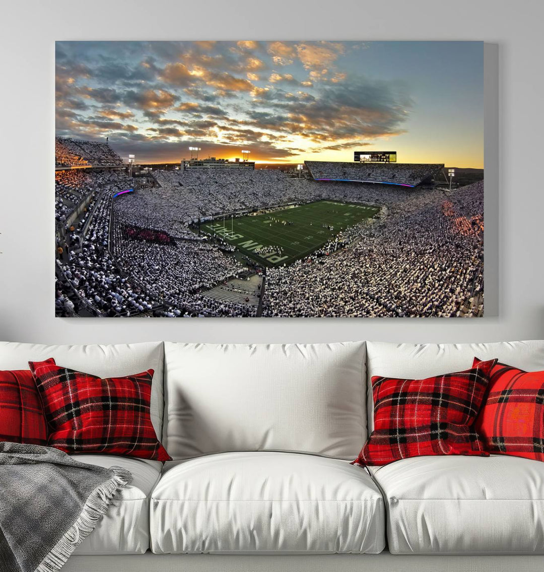 Inside Beaver Stadium Wall Art Canvas Print