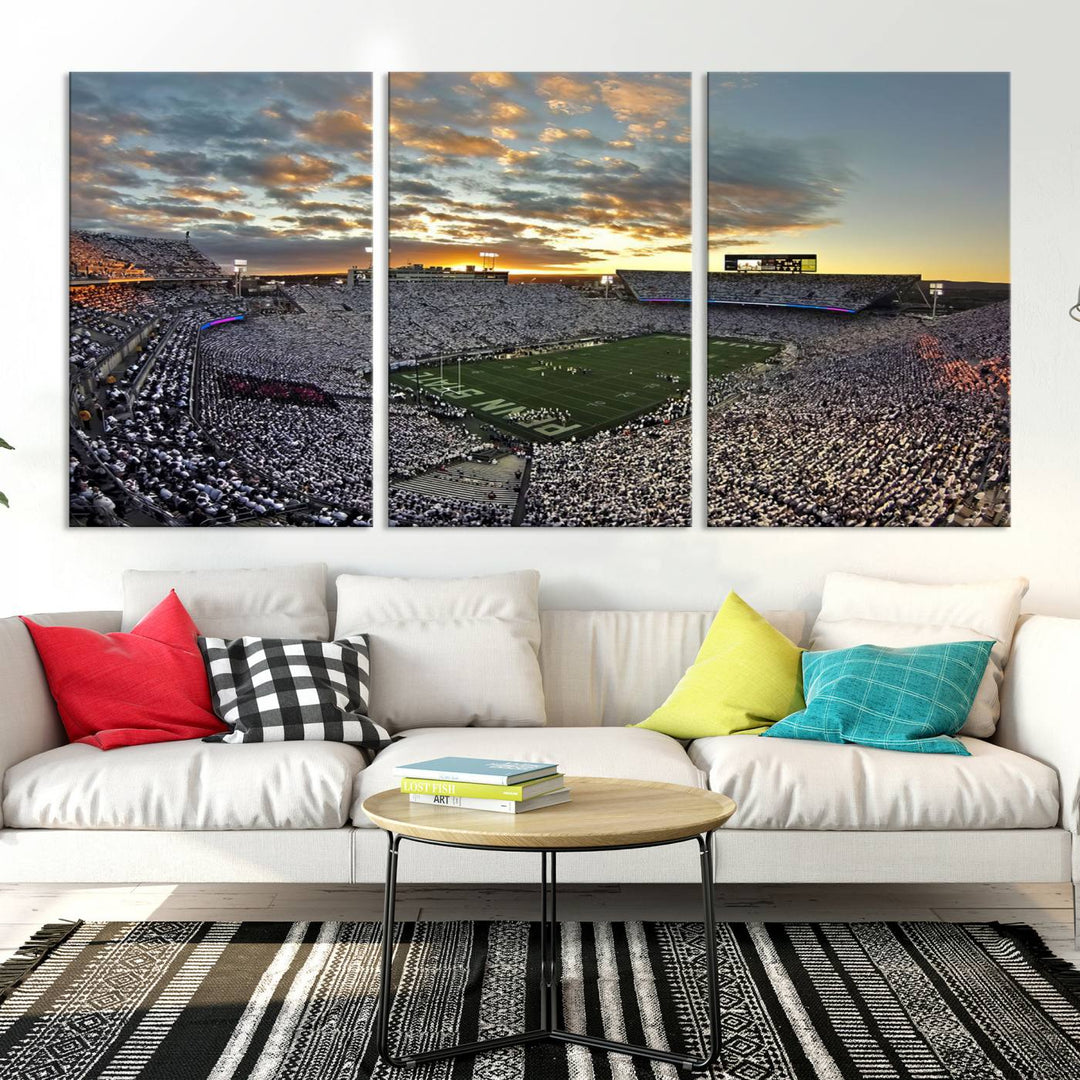 Inside Beaver Stadium Wall Art Canvas Print