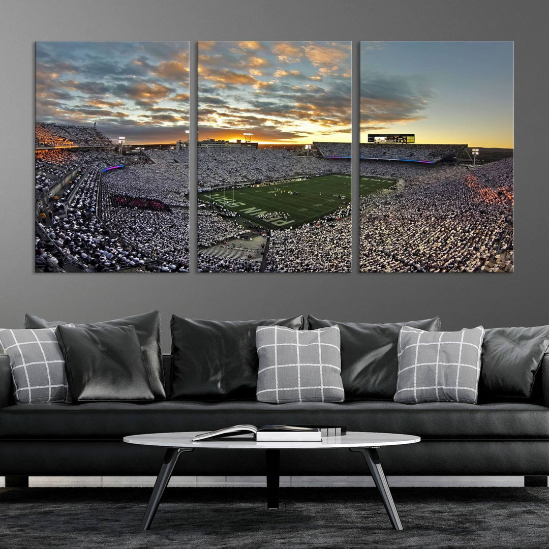 Inside Beaver Stadium Wall Art Canvas Print