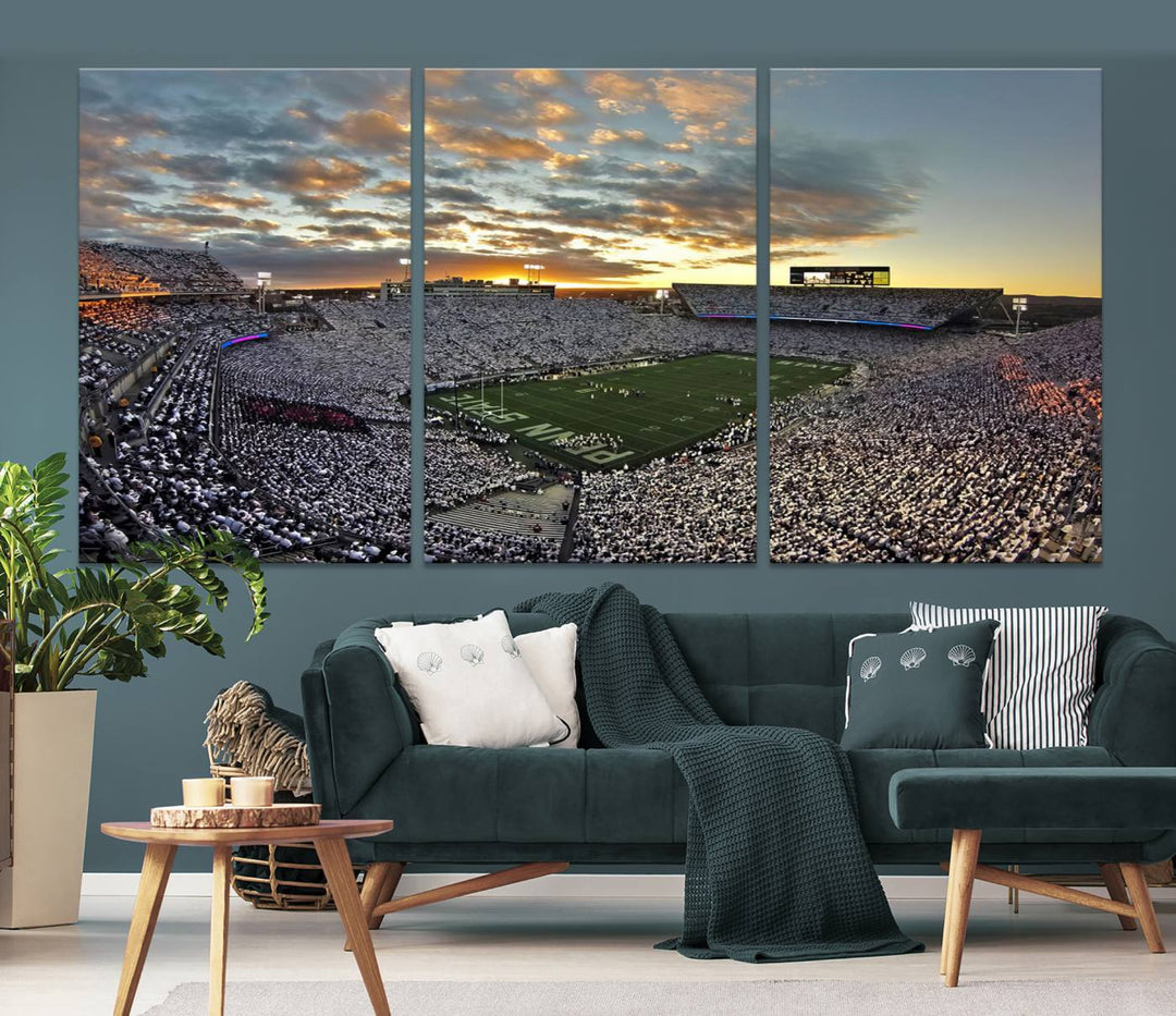 Inside Beaver Stadium Wall Art Canvas Print