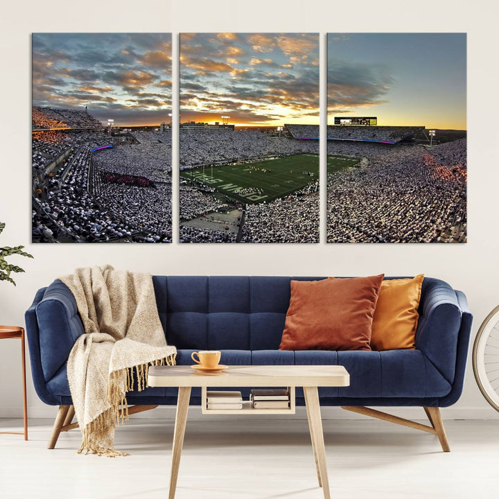 Inside Beaver Stadium Wall Art Canvas Print