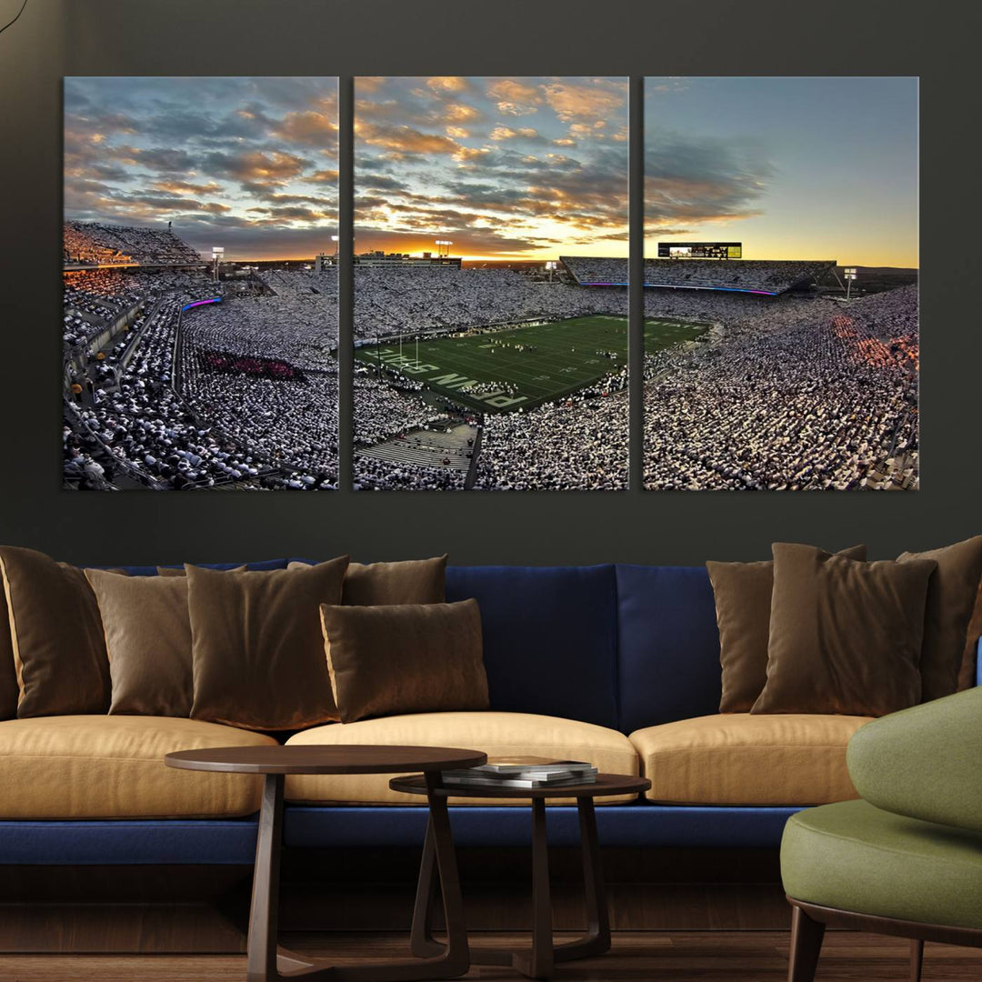 Inside Beaver Stadium Wall Art Canvas Print