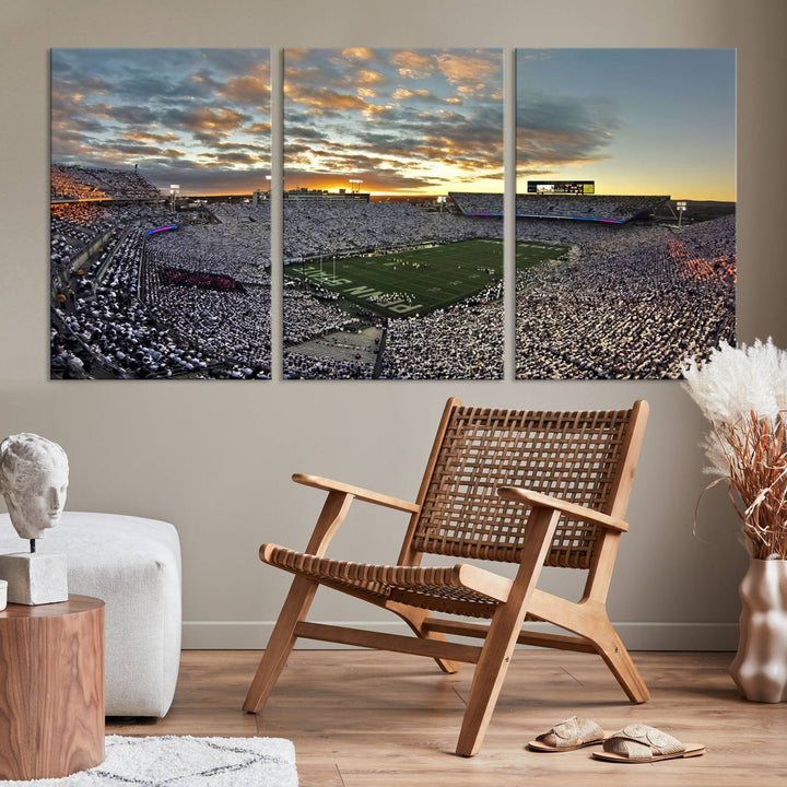 Inside Beaver Stadium Wall Art Canvas Print