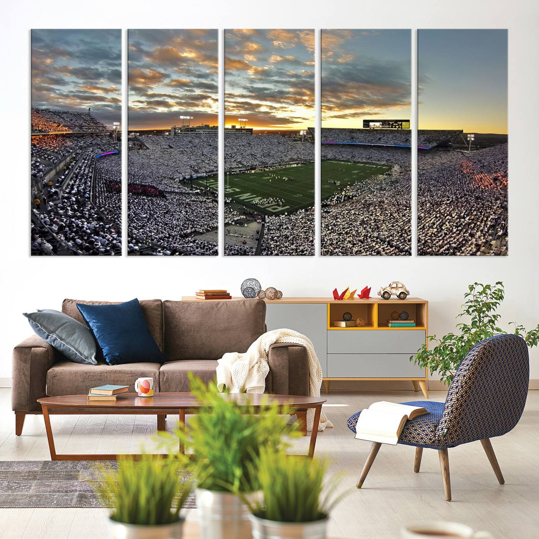 Inside Beaver Stadium Wall Art Canvas Print