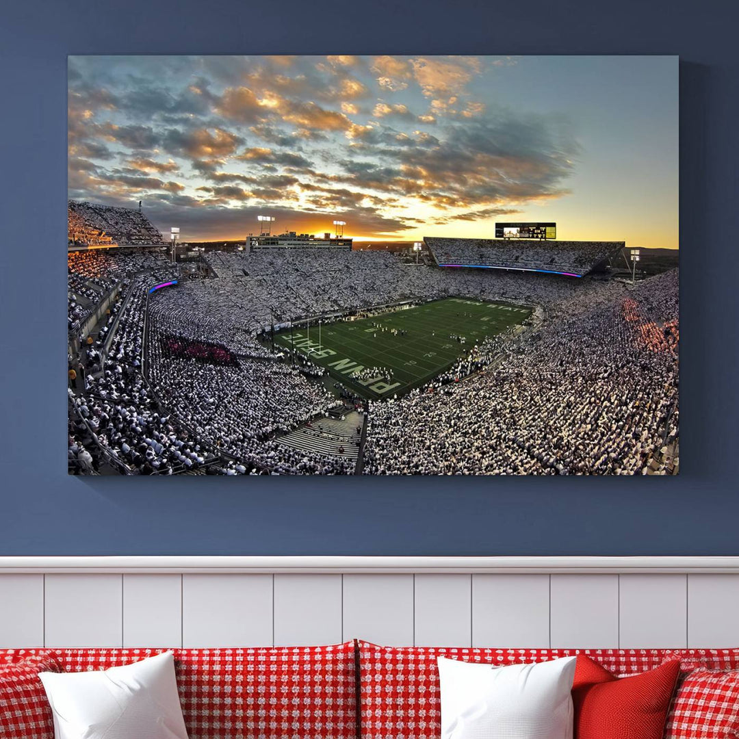 Inside Beaver Stadium Wall Art Canvas Print