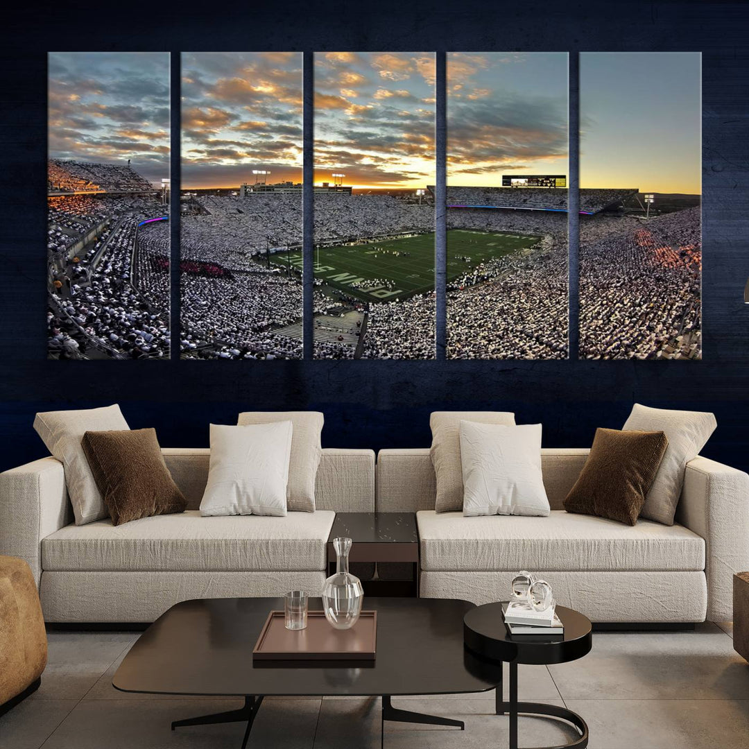 Inside Beaver Stadium Wall Art Canvas Print