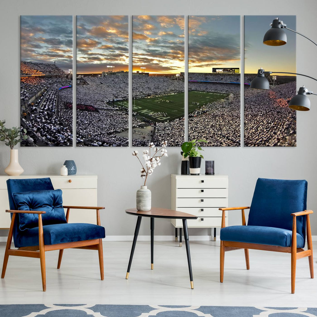 Inside Beaver Stadium Wall Art Canvas Print