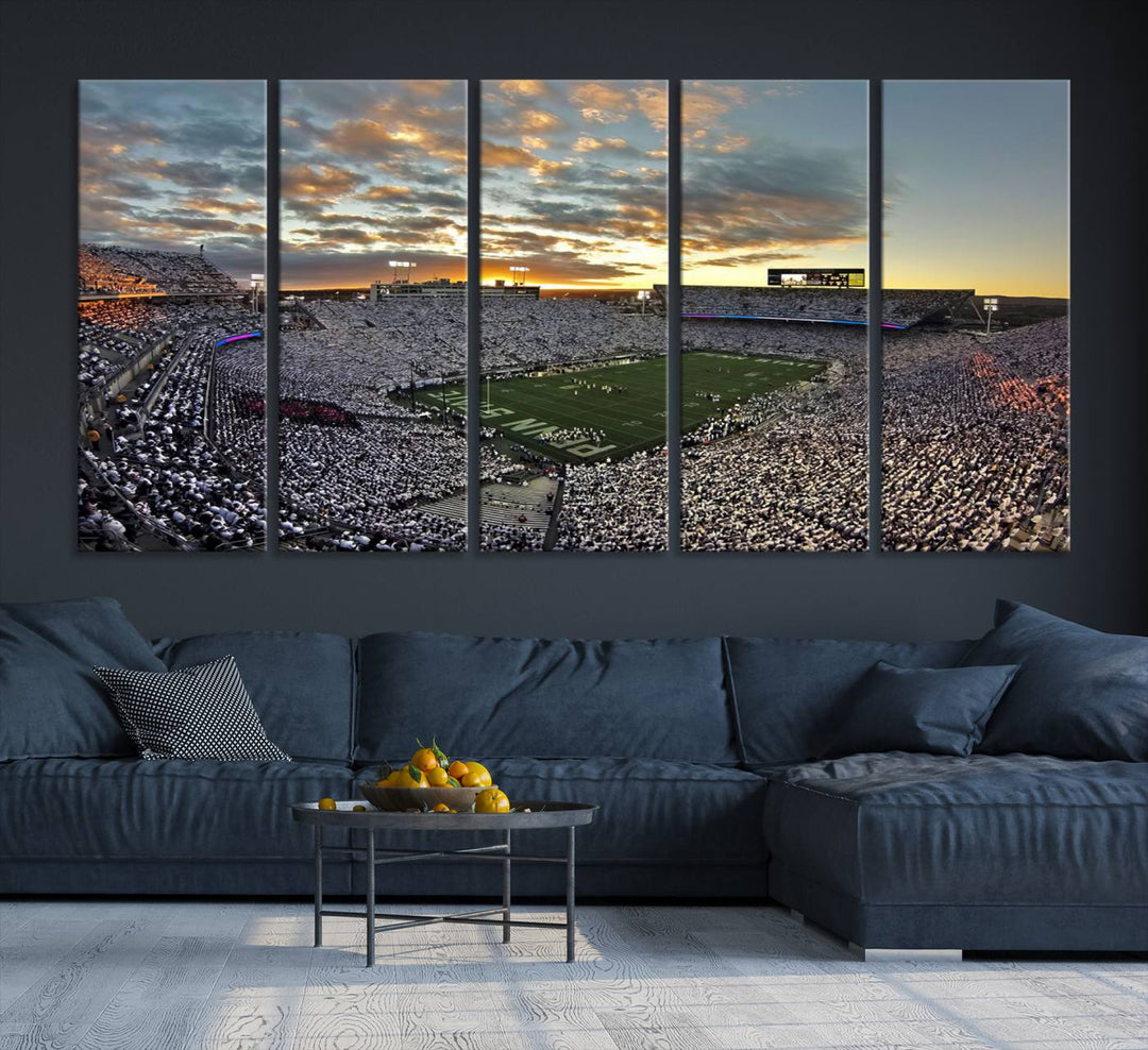 Inside Beaver Stadium Wall Art Canvas Print