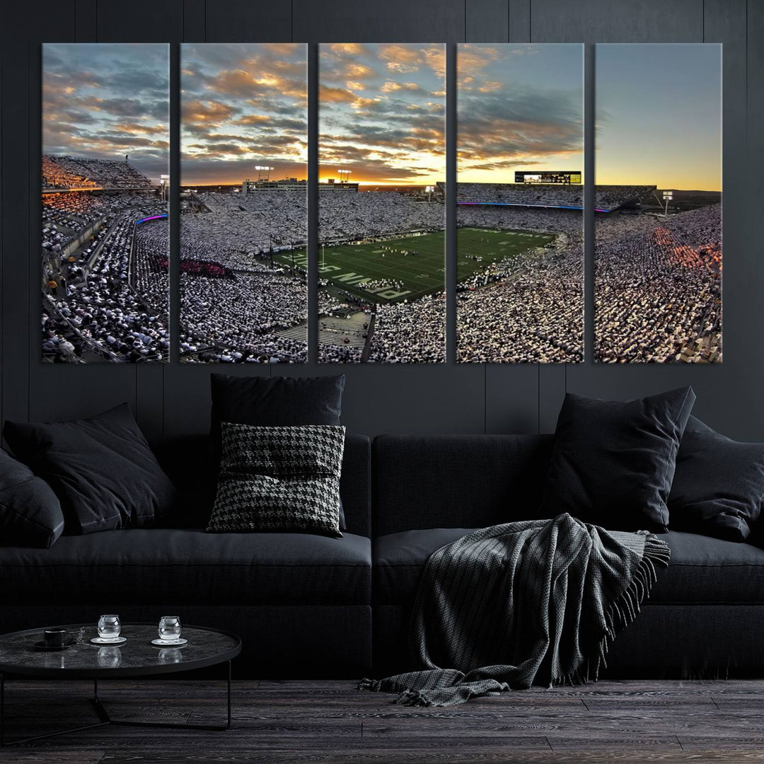 Inside Beaver Stadium Wall Art Canvas Print