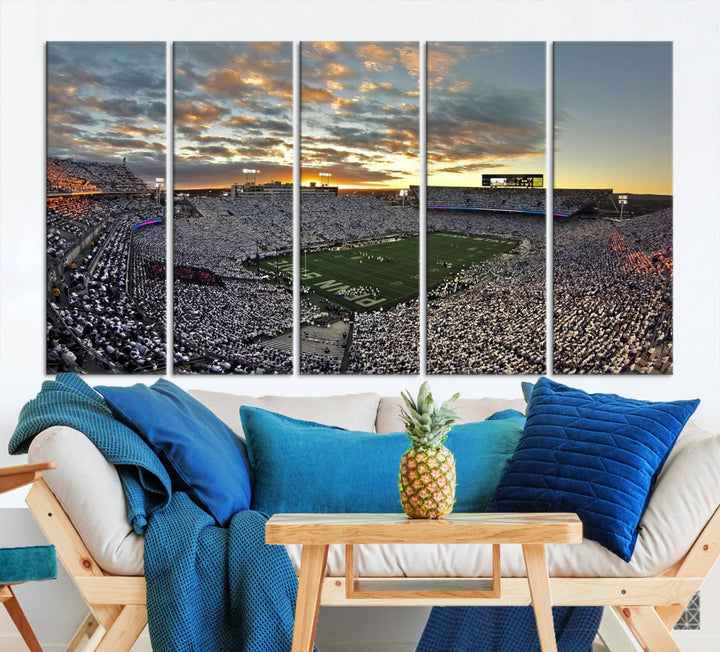 Inside Beaver Stadium Wall Art Canvas Print