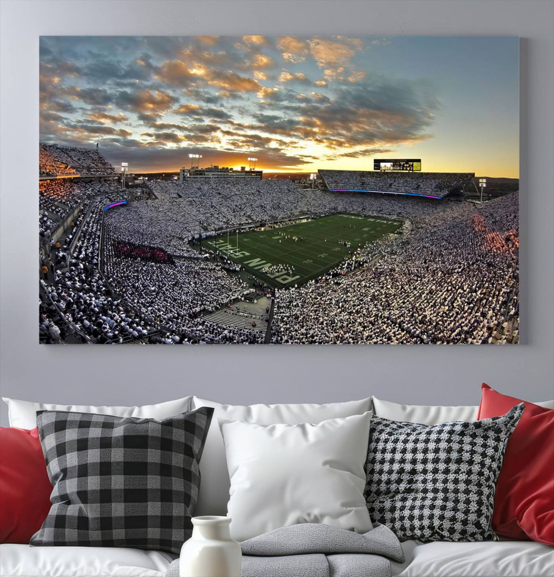 Inside Beaver Stadium Wall Art Canvas Print