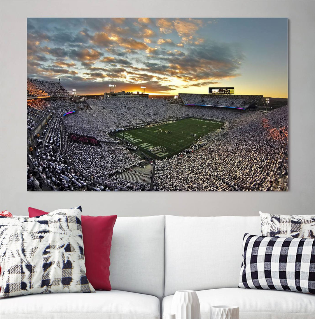 Inside Beaver Stadium Wall Art Canvas Print