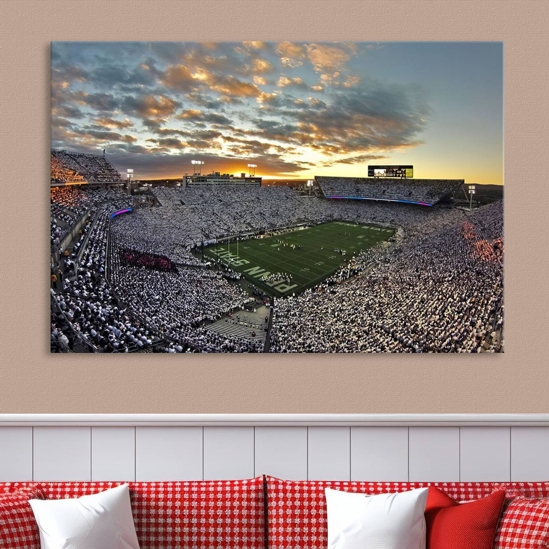 Inside Beaver Stadium Wall Art Canvas Print