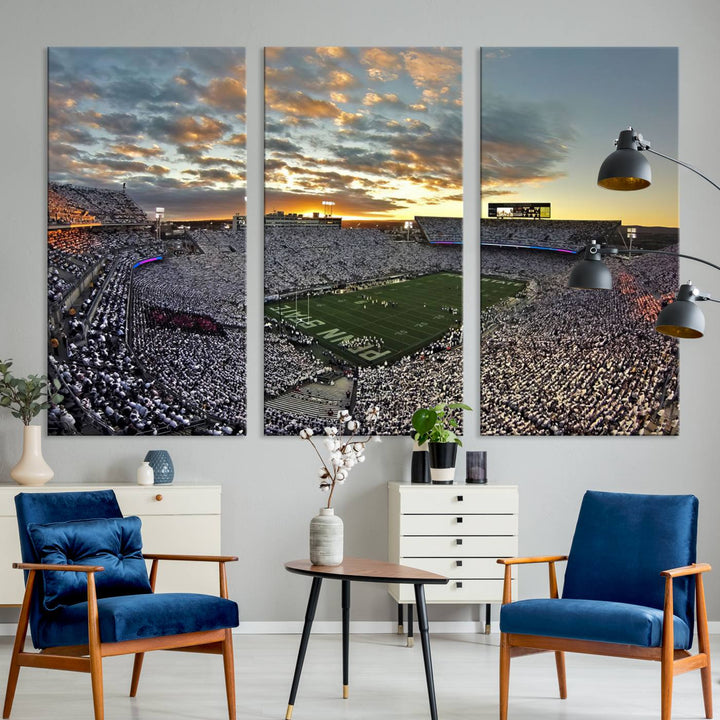 Inside Beaver Stadium Wall Art Canvas Print