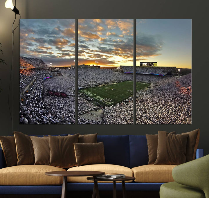 Inside Beaver Stadium Wall Art Canvas Print