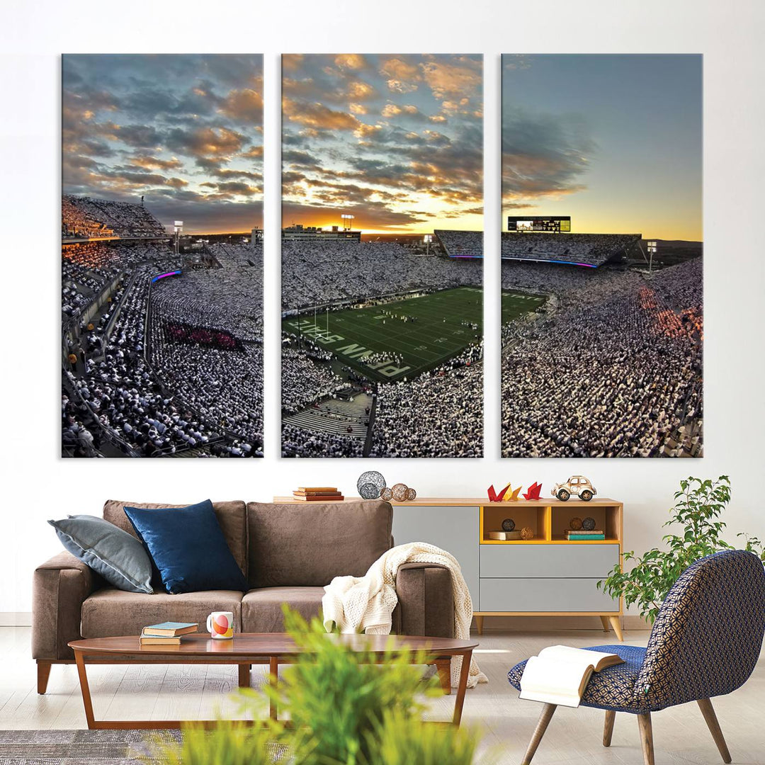 Inside Beaver Stadium Wall Art Canvas Print