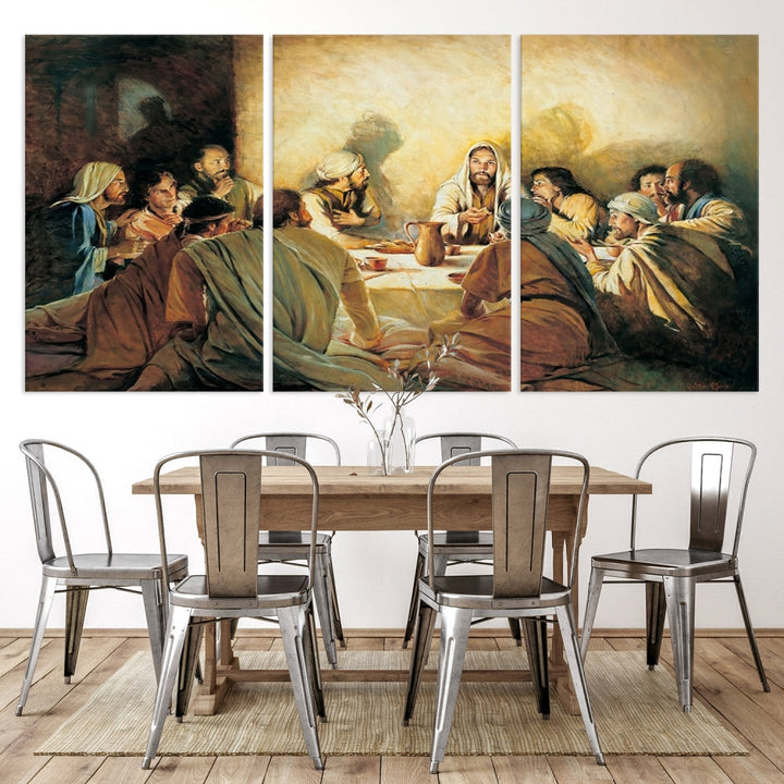 The Last Supper Christ Jesus Wall Art Canvas Print Christian Fine Art Religious Wall Hangings