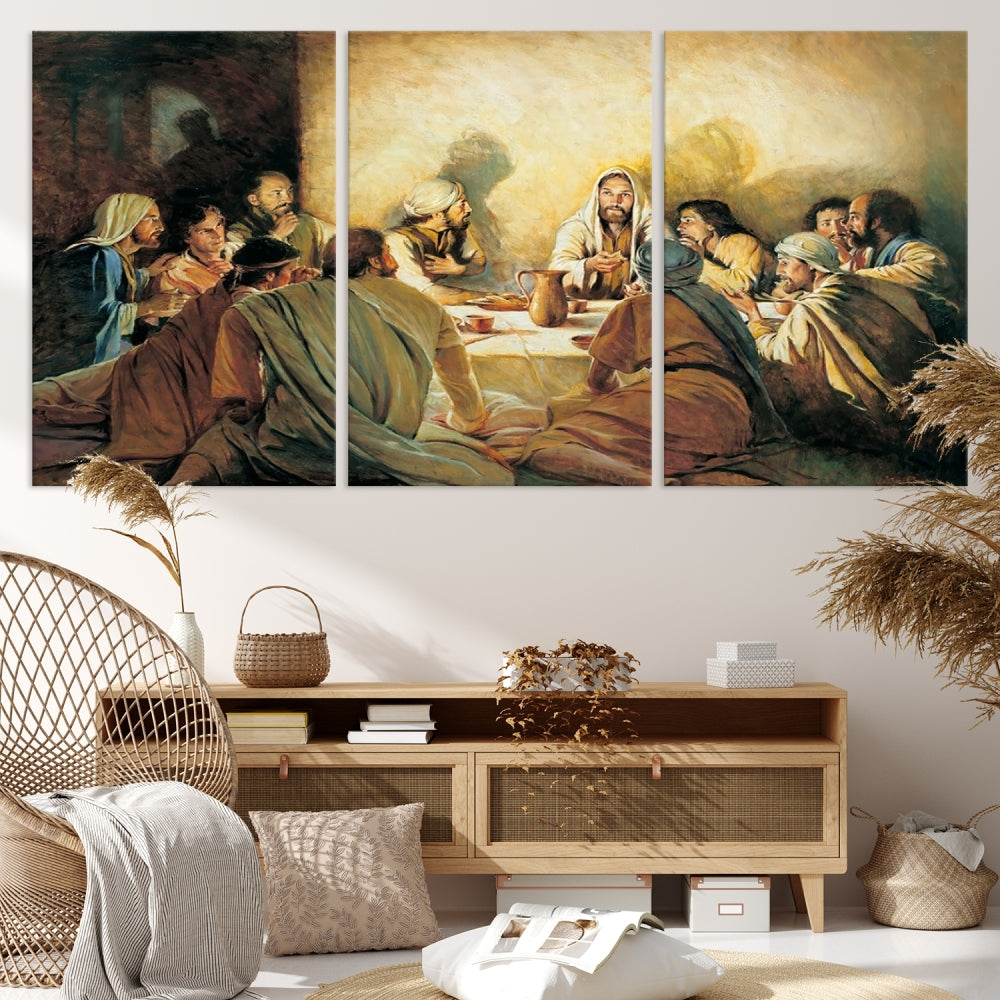 The Last Supper Christ Jesus Wall Art Canvas Print Christian Fine Art Religious Wall Hangings