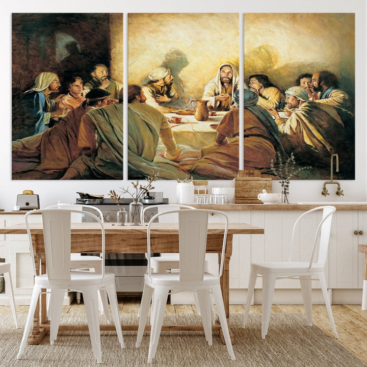 The Last Supper Christ Jesus Wall Art Canvas Print Christian Fine Art Religious Wall Hangings