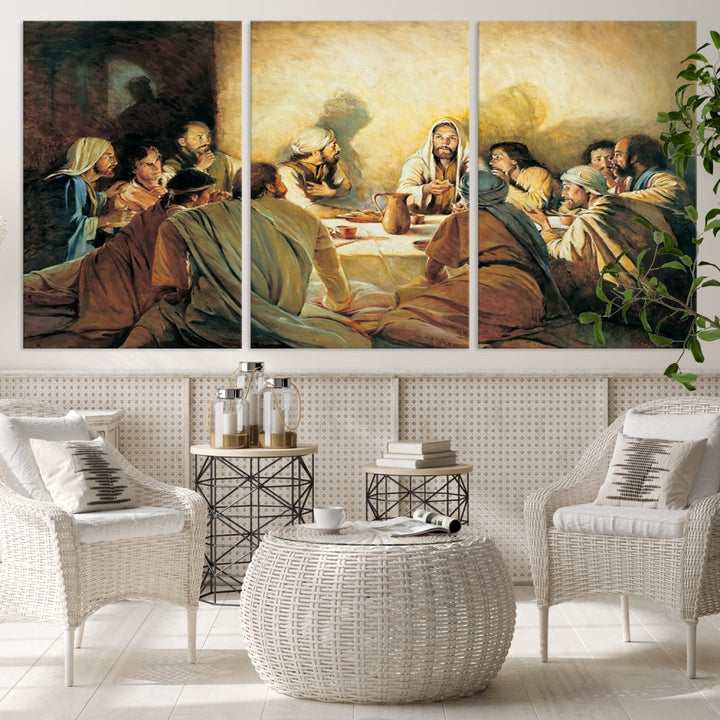 The Last Supper Christ Jesus Wall Art Canvas Print Christian Fine Art Religious Wall Hangings