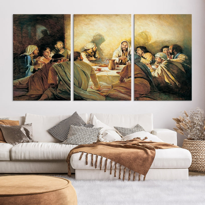 The Last Supper Christ Jesus Wall Art Canvas Print Christian Fine Art Religious Wall Hangings