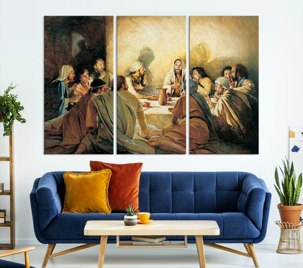 The Last Supper Christ Jesus Wall Art Canvas Print Christian Fine Art Religious Wall Hangings