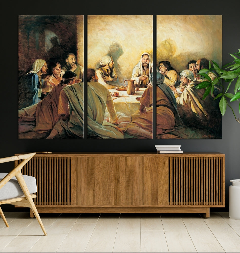 The Last Supper Christ Jesus Wall Art Canvas Print Christian Fine Art Religious Wall Hangings