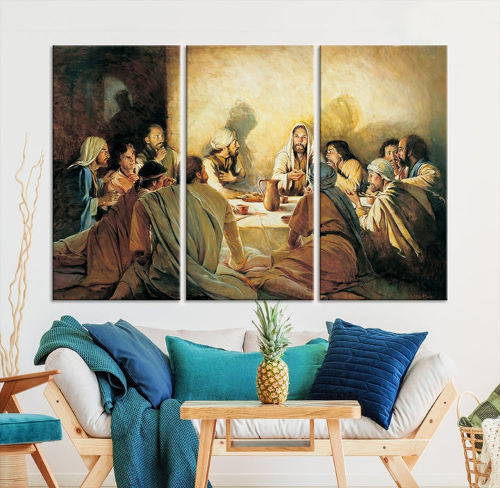 The Last Supper Christ Jesus Wall Art Canvas Print Christian Fine Art Religious Wall Hangings