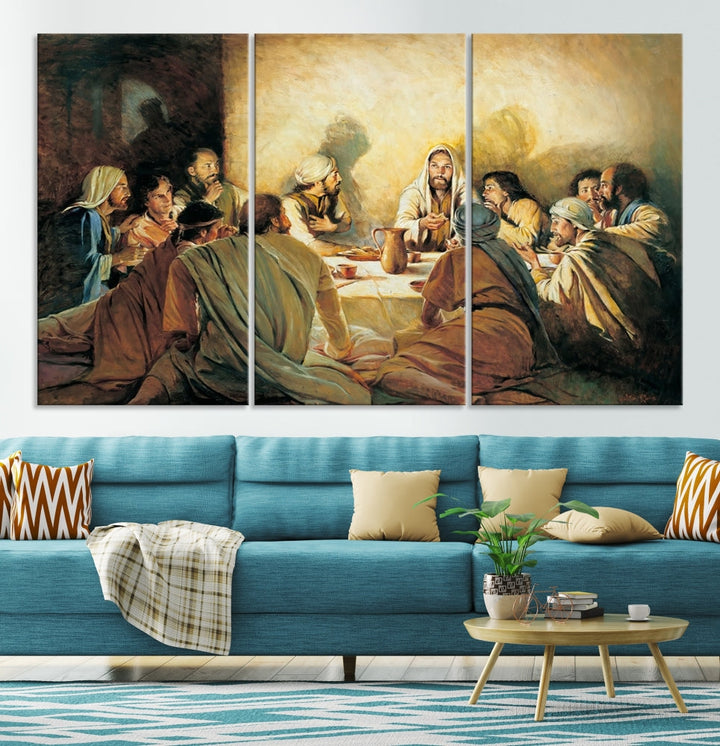 The Last Supper Christ Jesus Wall Art Canvas Print Christian Fine Art Religious Wall Hangings