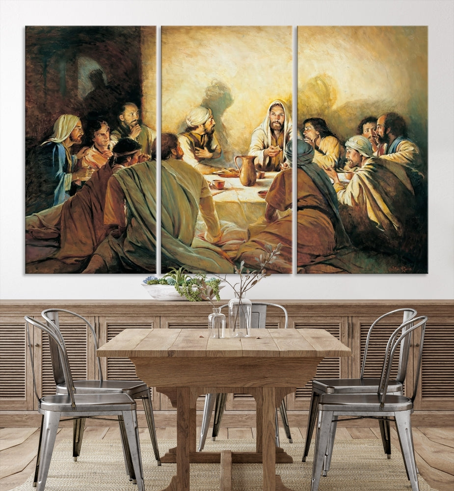 The Last Supper Christ Jesus Wall Art Canvas Print Christian Fine Art Religious Wall Hangings