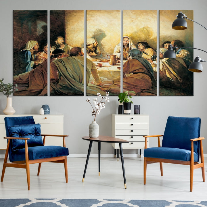 The Last Supper Christ Jesus Wall Art Canvas Print Christian Fine Art Religious Wall Hangings