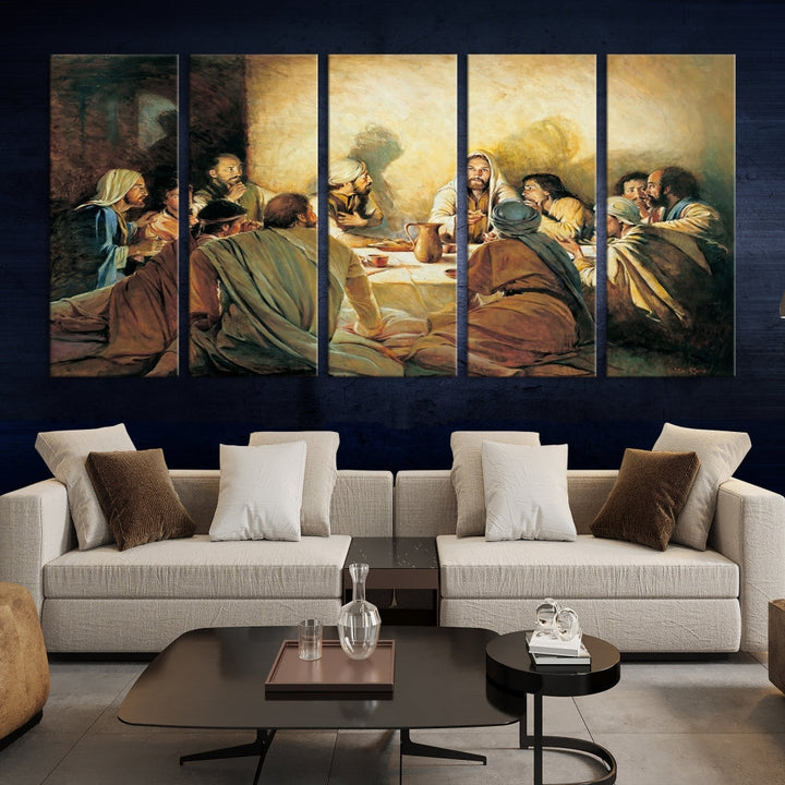 The Last Supper Christ Jesus Wall Art Canvas Print Christian Fine Art Religious Wall Hangings