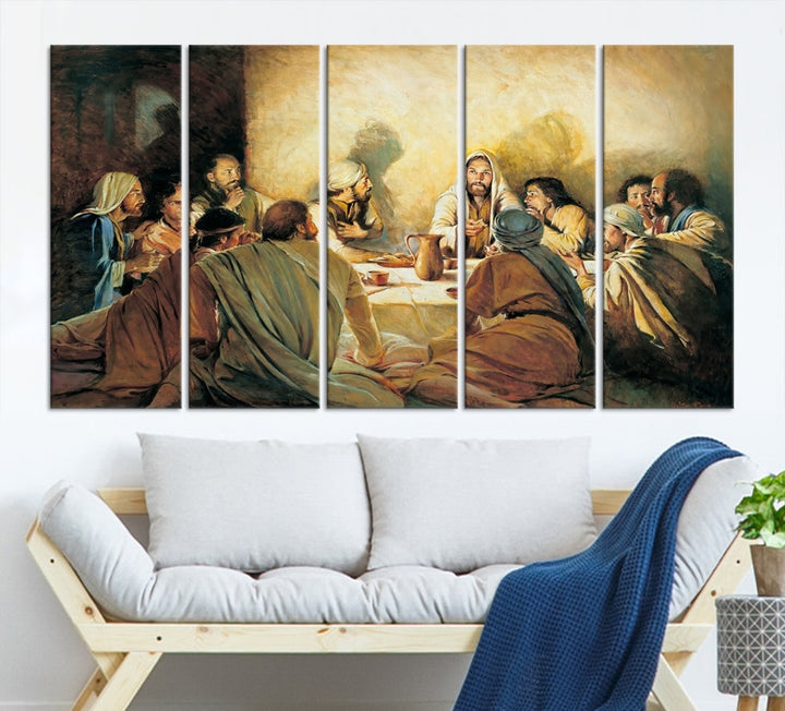 The Last Supper Christ Jesus Wall Art Canvas Print Christian Fine Art Religious Wall Hangings