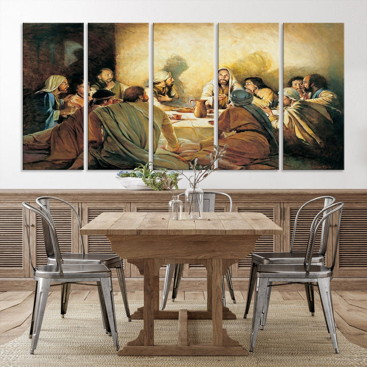 The Last Supper Christ Jesus Wall Art Canvas Print Christian Fine Art Religious Wall Hangings