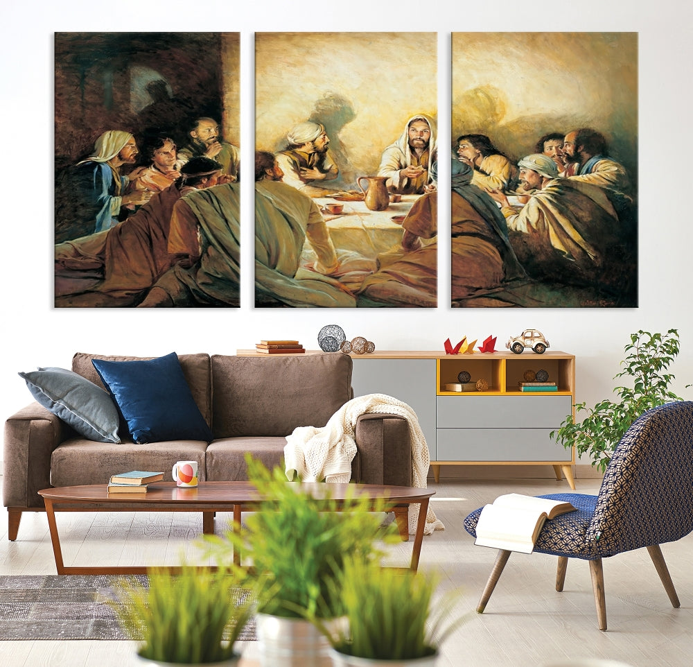 The Last Supper Christ Jesus Wall Art Canvas Print Christian Fine Art Religious Wall Hangings