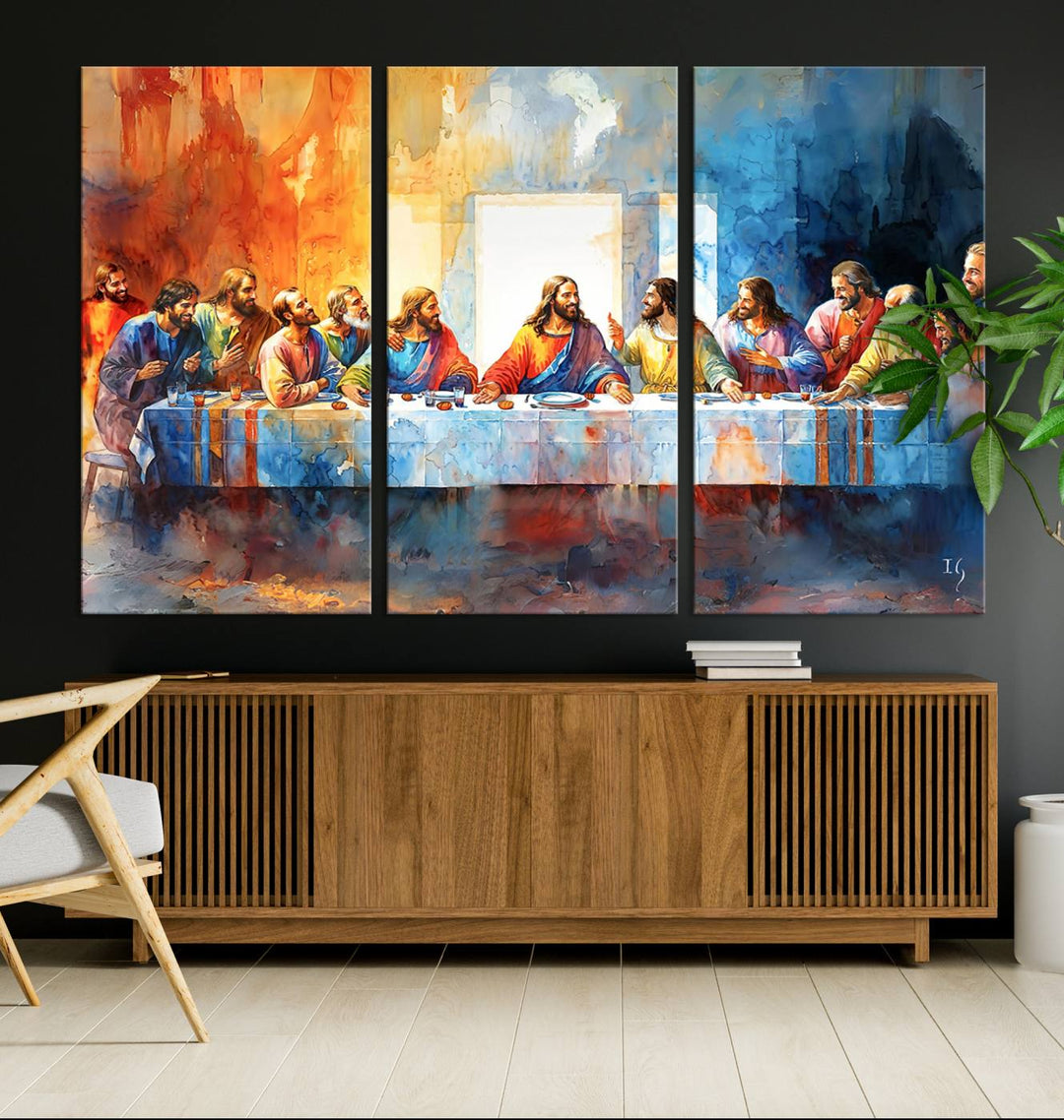 Jesus Christ Wall Art Canvas Print The Last Supper Christian Artwork for Wall Decor