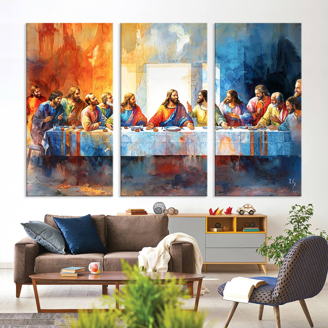 Jesus Christ Wall Art Canvas Print The Last Supper Christian Artwork for Wall Decor